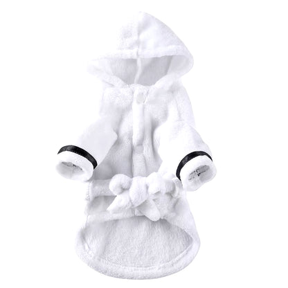 Dog Bath Robe after Bath, Quick Dry Absorbent Towel Robe with Belt for Small Medium Dogs Cats, Post Bath Drying Pet Accessories
