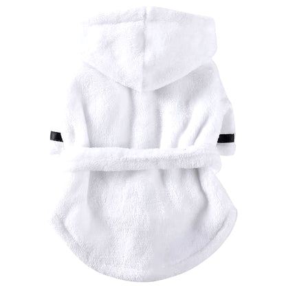 Dog Bath Robe after Bath, Quick Dry Absorbent Towel Robe with Belt for Small Medium Dogs Cats, Post Bath Drying Pet Accessories